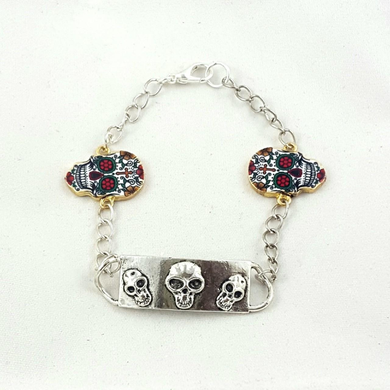 Bling 2024 skull bracelet