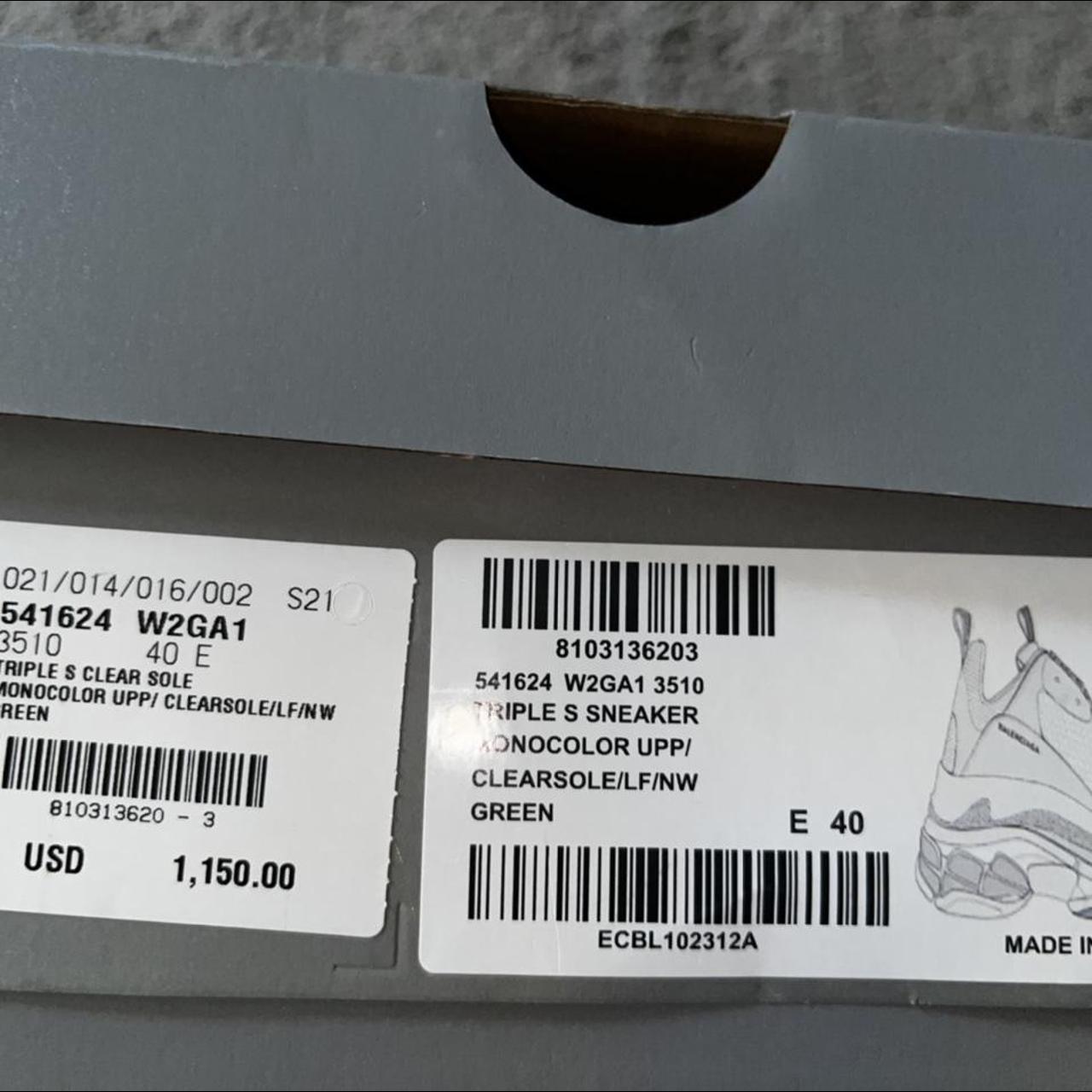 Balenciaga triple s hot sale serial number