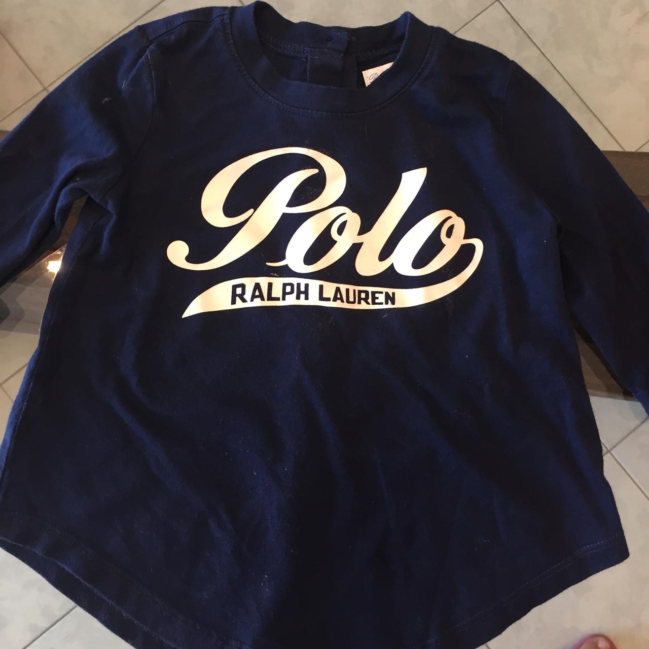 T-shirt manica lunga polo raph lauren taglia 18 mesi... - Depop