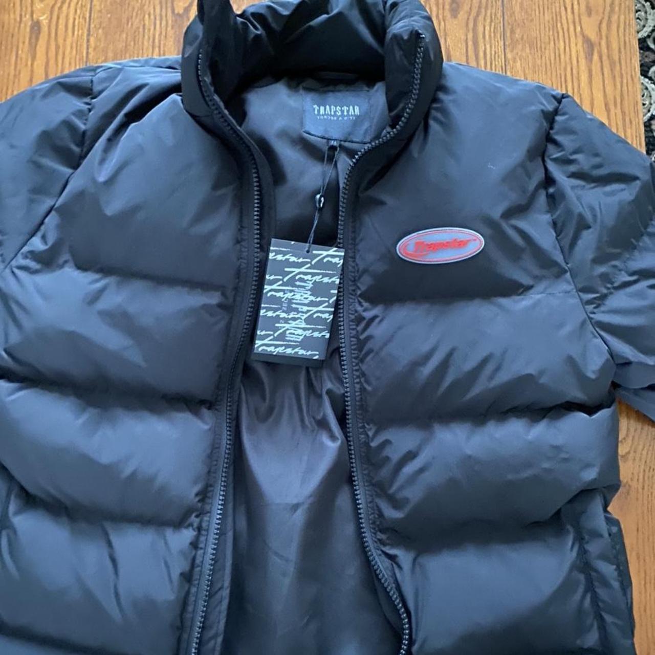 Red and black Trapstar hyperdrive jacket Medium... Depop