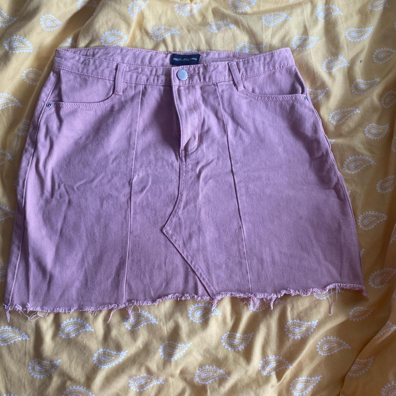 Pretty little thing denim skirt, UK 14, worn 2 times... - Depop