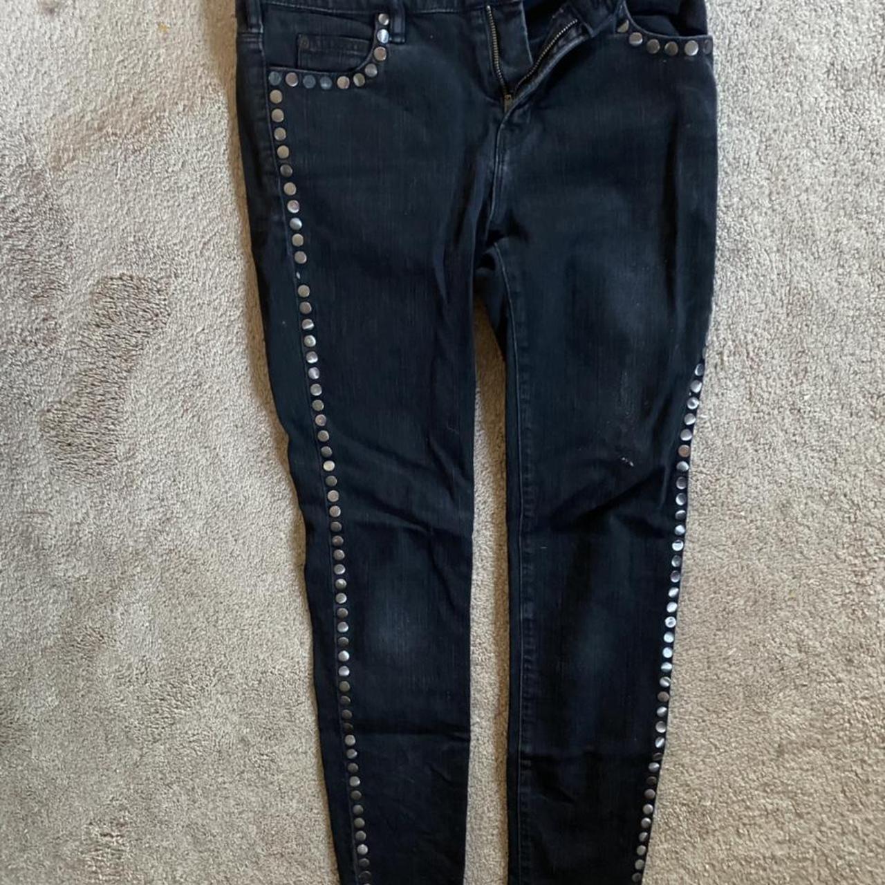 HYSTERIC GLAMOUR studded skinny denim very narrow US... - Depop