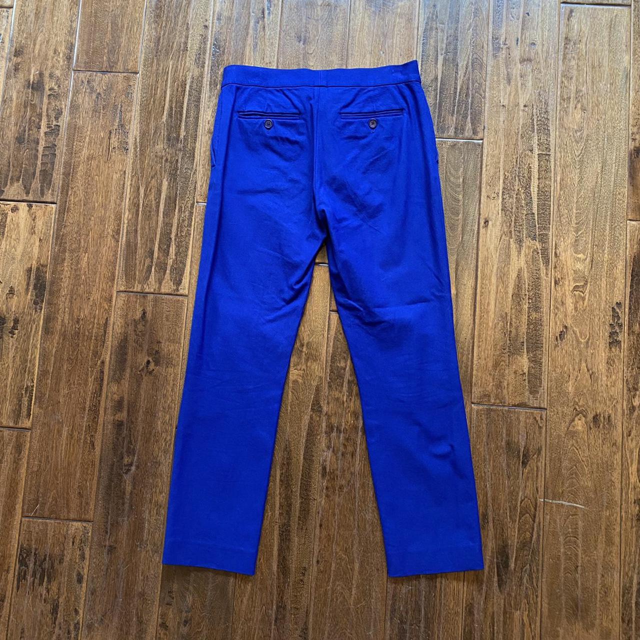 Electric Blue stretchy Joseph pants (fit is low rise... - Depop