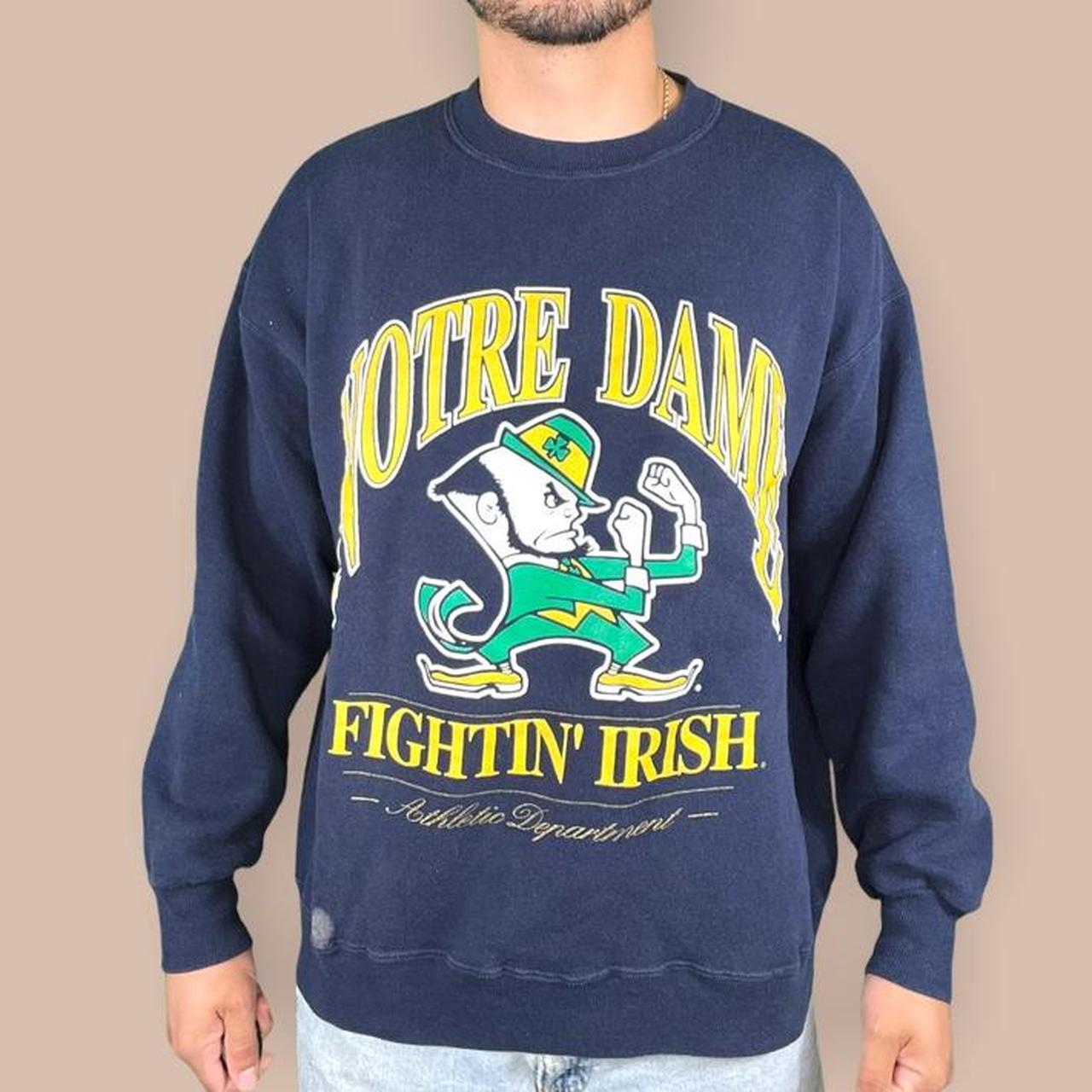 Vintage 90’s Notre Dame crewneck Size XL measures... - Depop