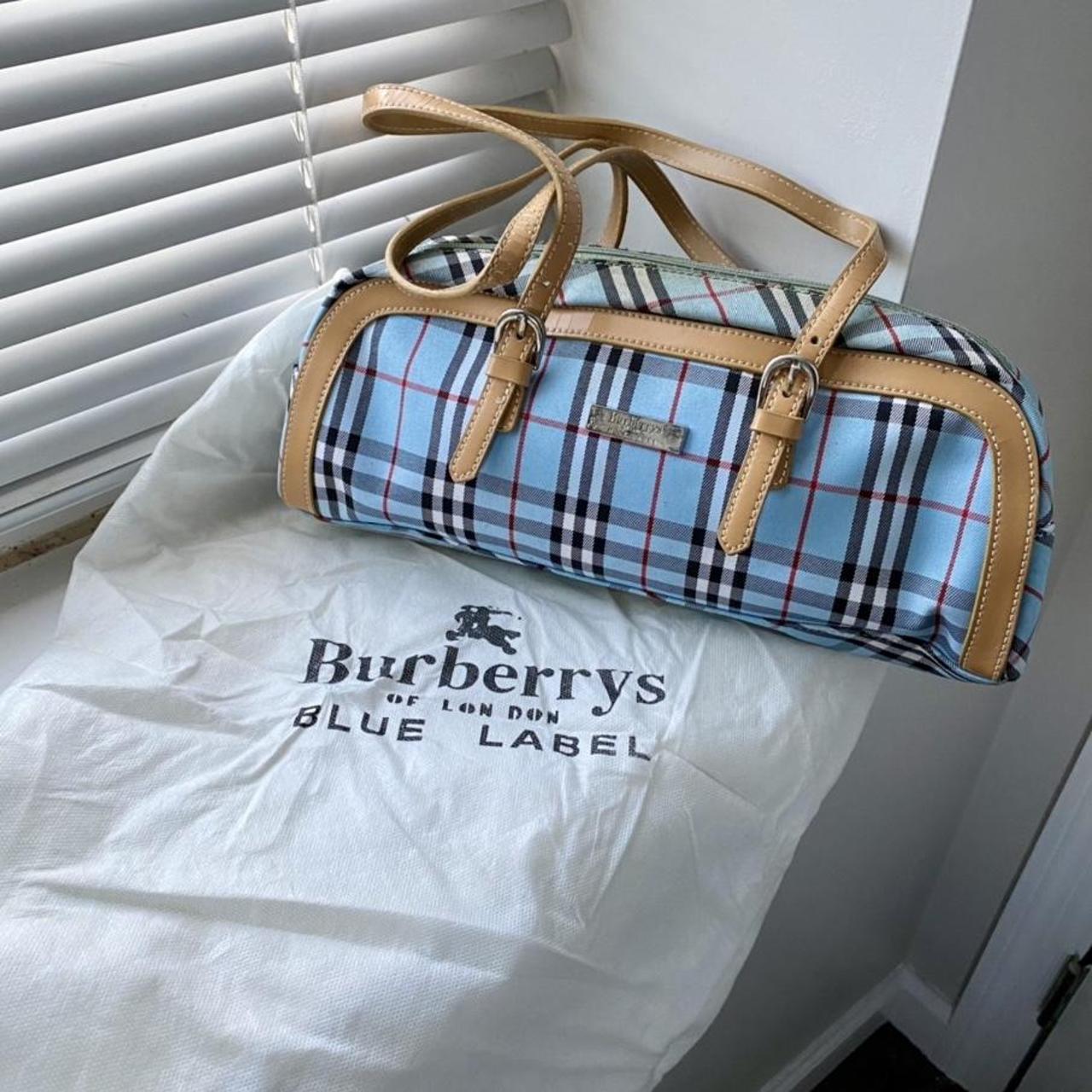 vintage burberry check shoulder bag! bought used, - Depop
