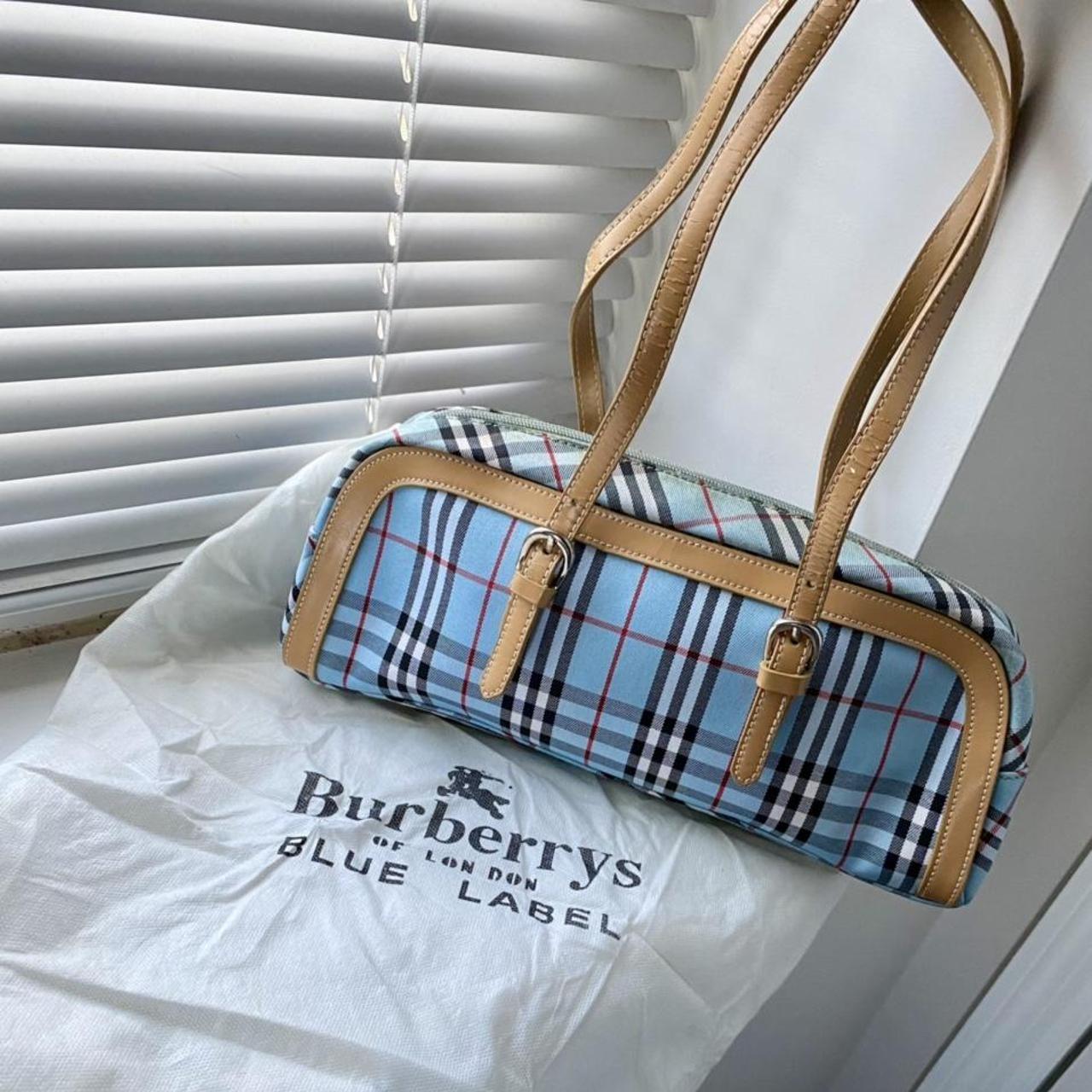 BURBERRY Pink Nova Check Hand Bag Pink Blue Label - Depop