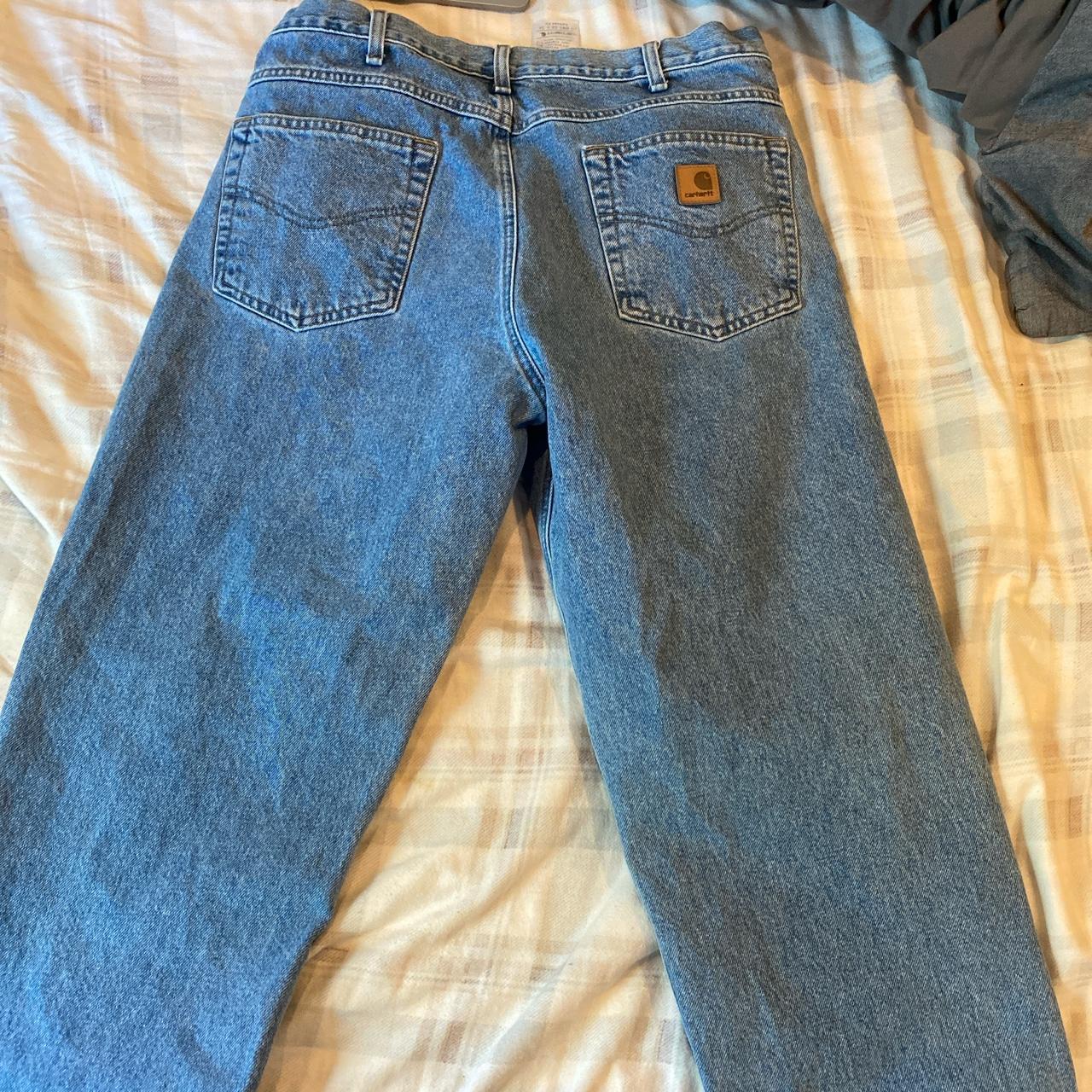 Cargartt light wash jeans. 10/10 no stains no rips.... - Depop