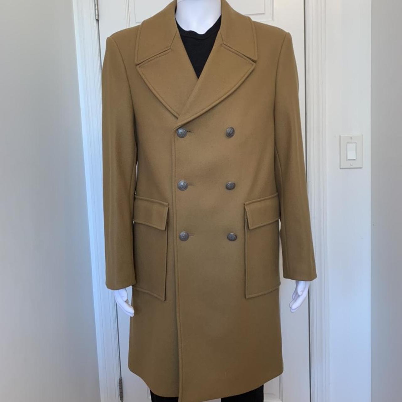 The Kooples double-breasted camel colored coat in... - Depop