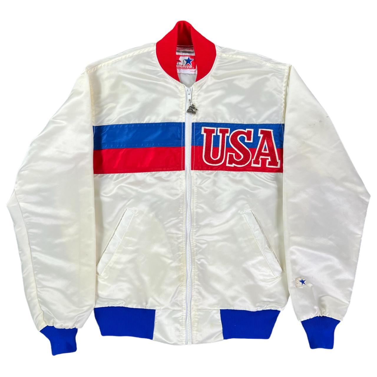 Vintage 80s starter USA United States Olympics satin... - Depop