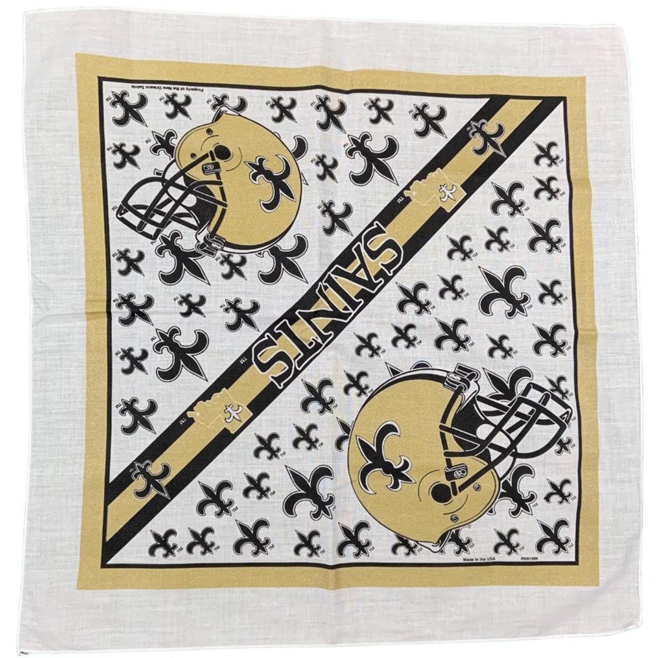 Vintage 90s New Orleans Saints Bandana USA Vintage... Depop