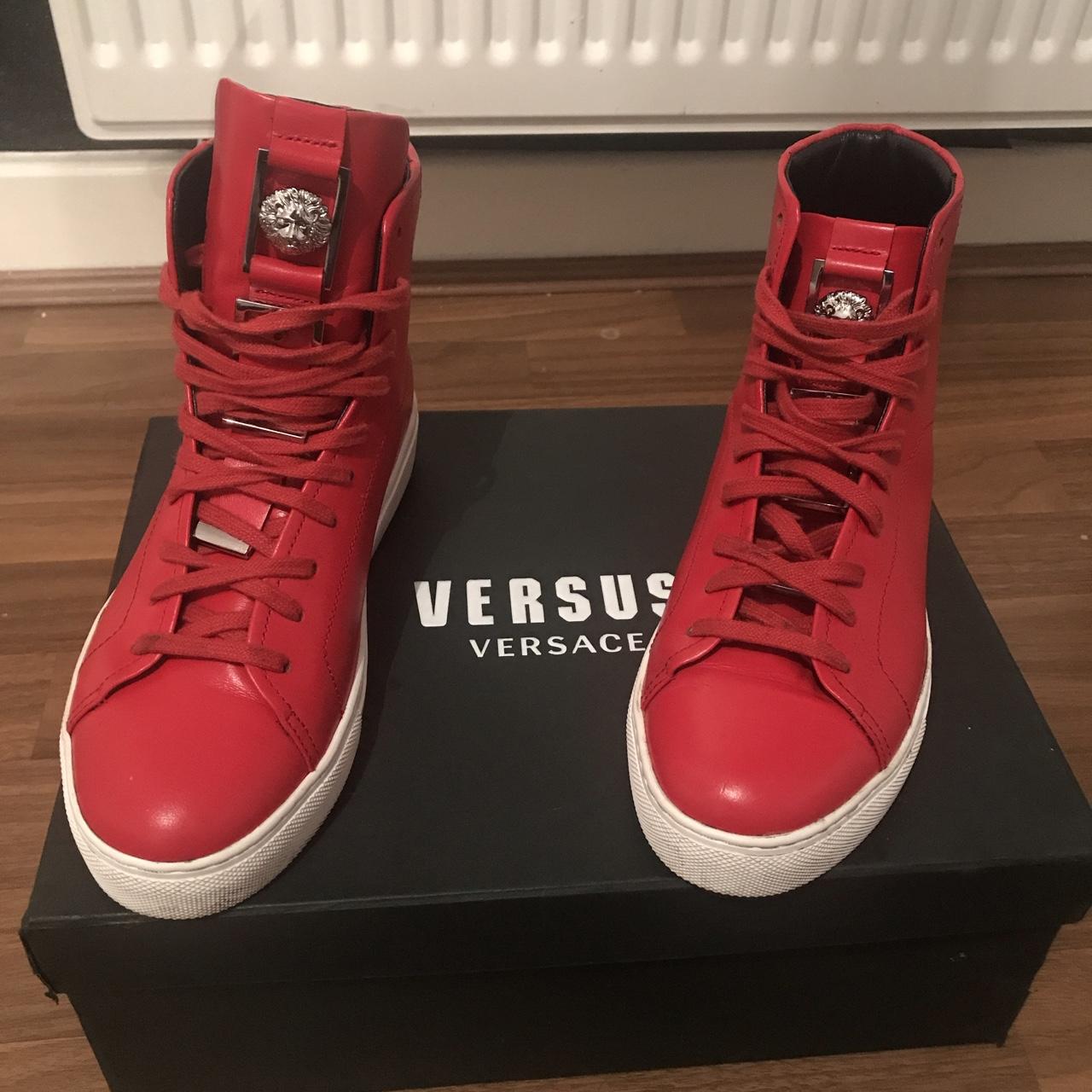 versace red high tops