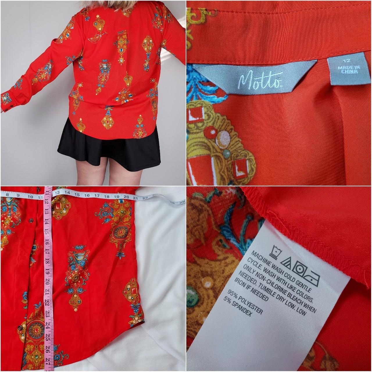 Women's Red and Gold Blouse (4)