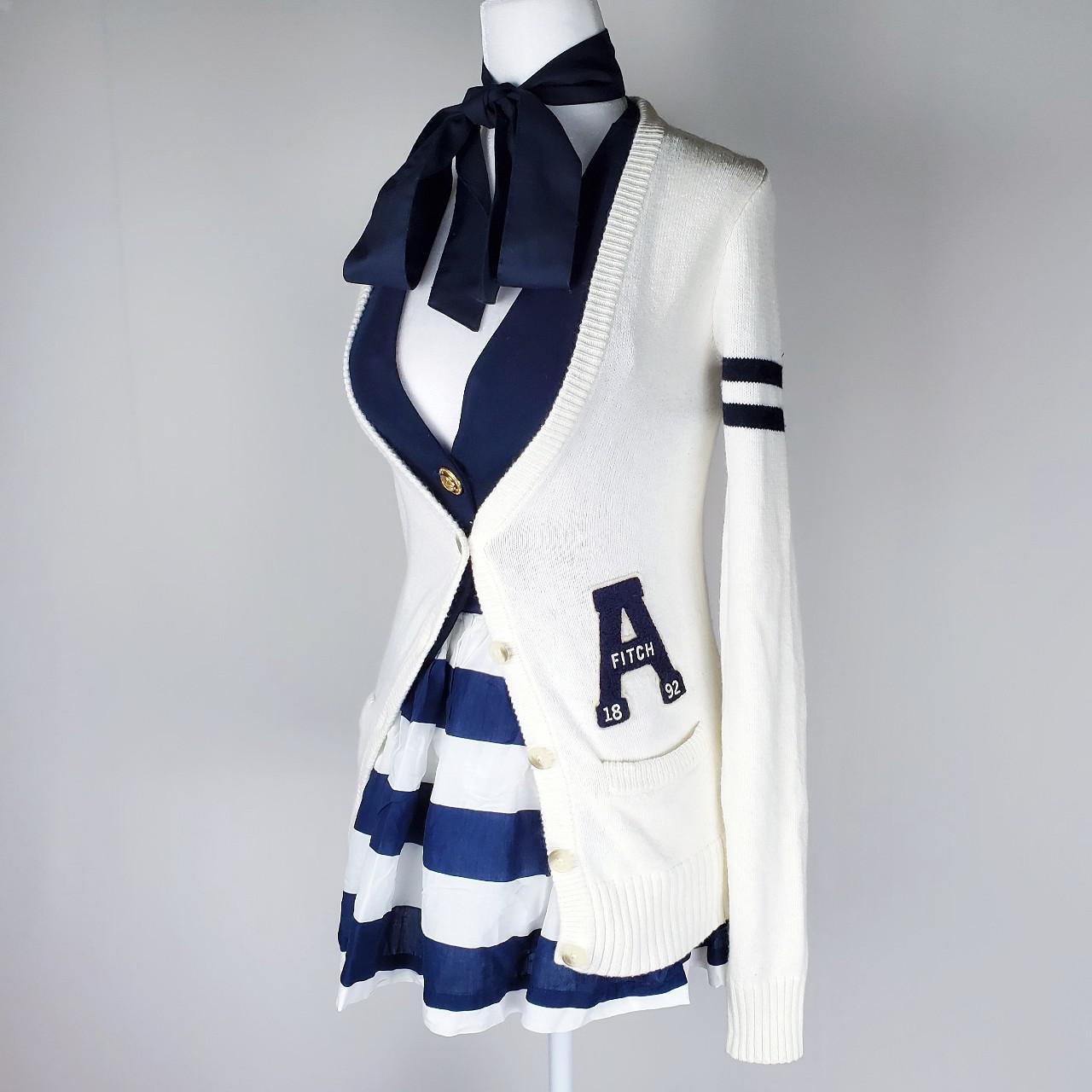 Abercrombie & Fitch Women's Navy and White Skirt