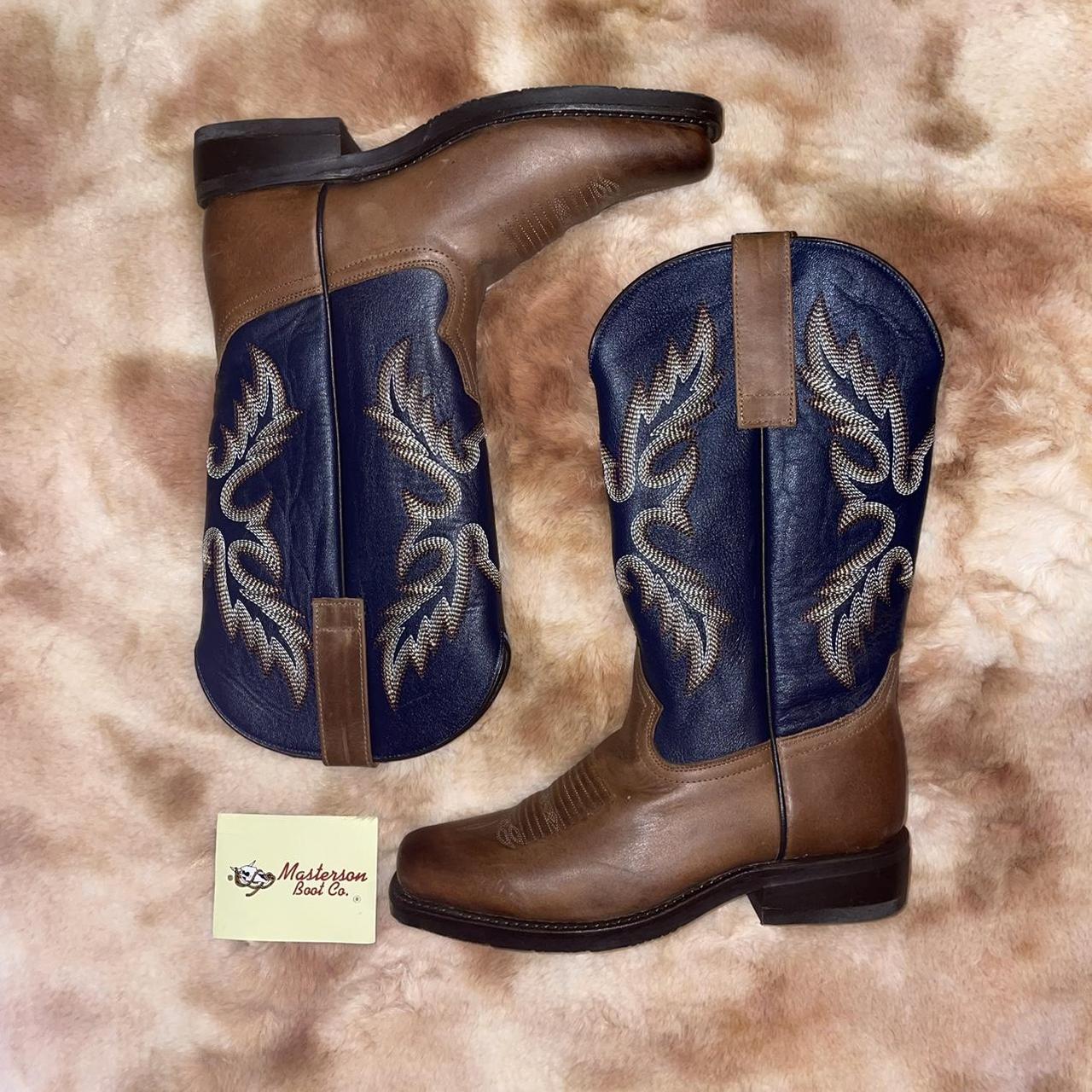Masterson Boot Company midcalf western leather... Depop