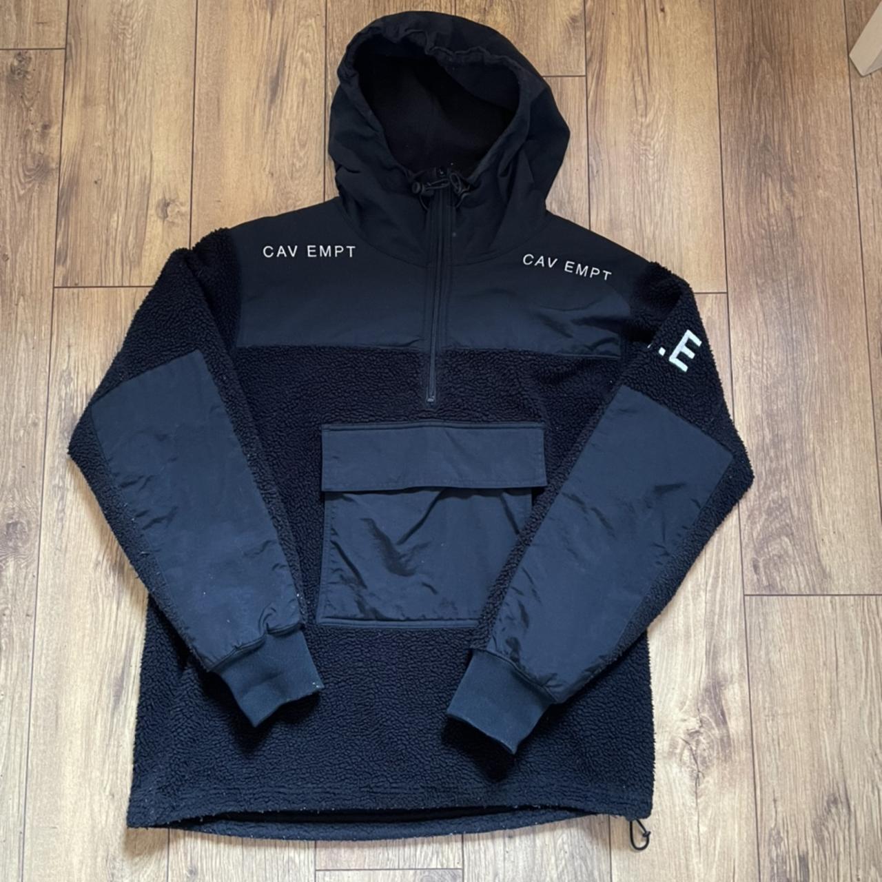 Cav Empt Fleece Pullover Size Large Black 9 10