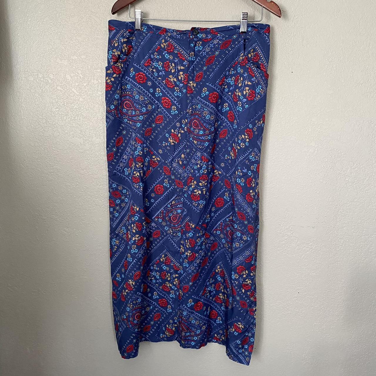 Vintage Liz Claiborne Crazy Horse Midi Skirt size... - Depop