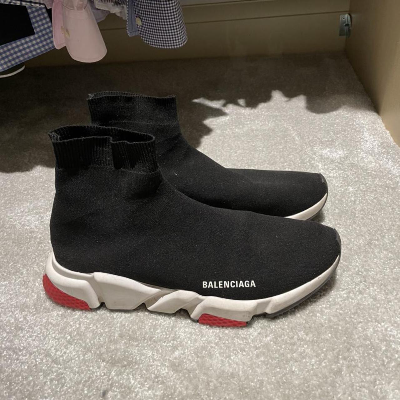 balenciaga sneakers black and red