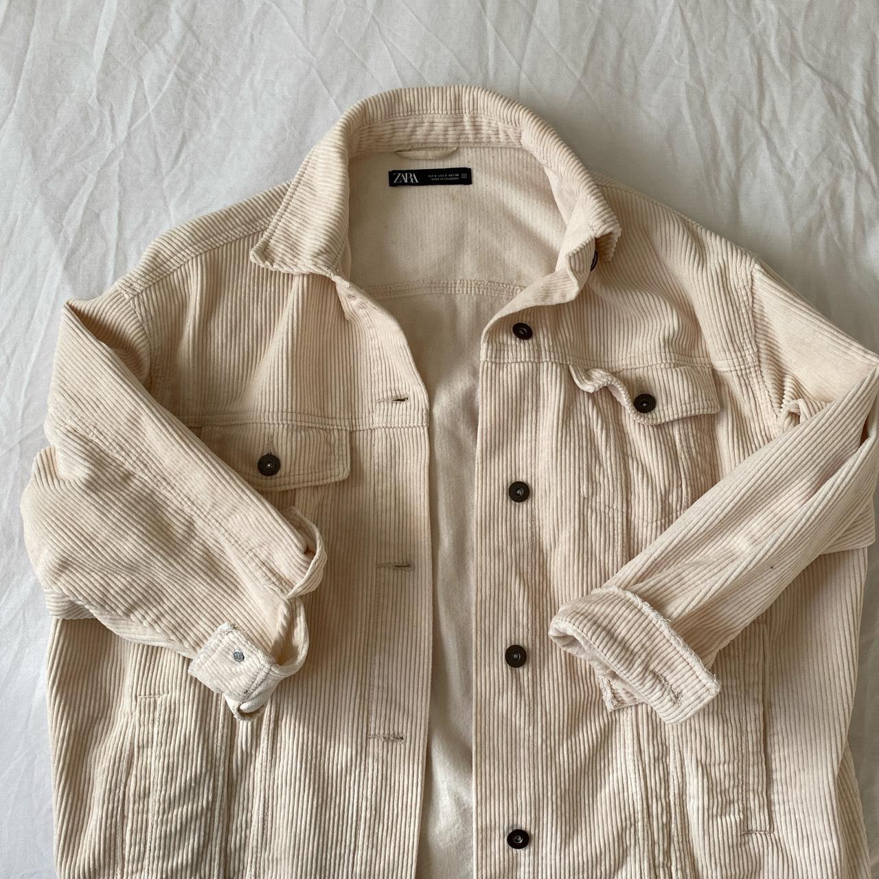 zara cream corduroy jacket