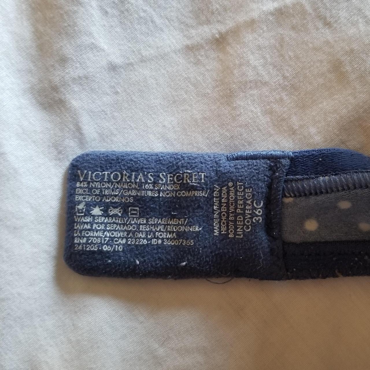 VICTORIAS SECRET BODY BY VICTORIA LINED PERFECT COVERAGE BLUE
