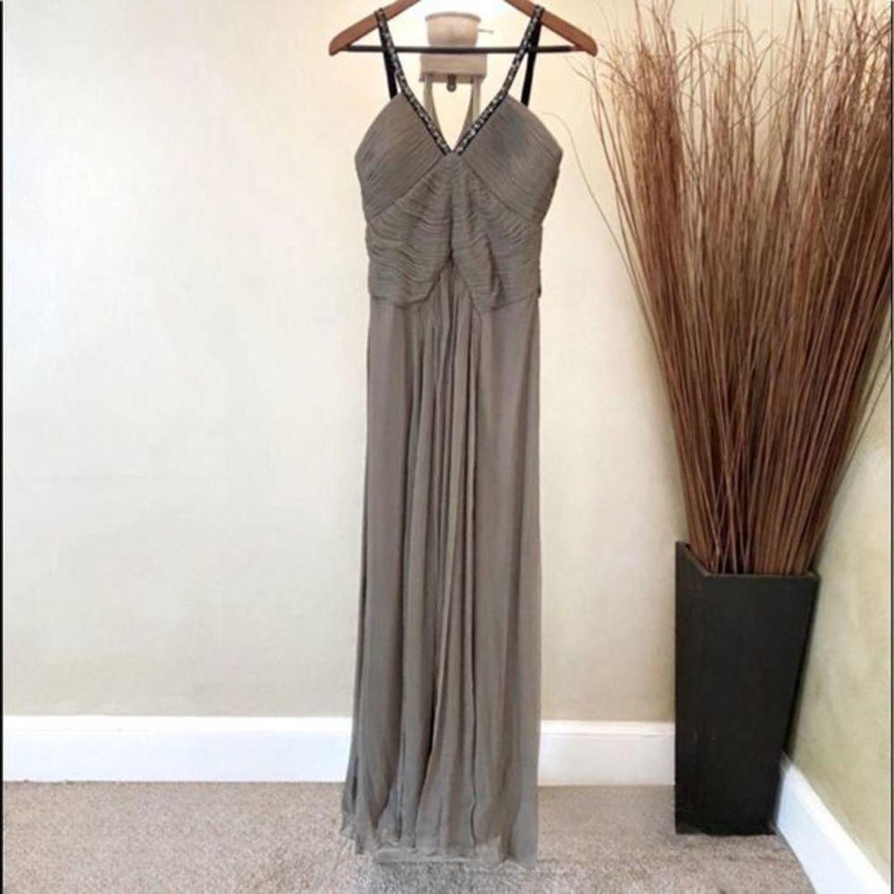 BCBGMAXAZRIA Dress Chiffon Rhinestone Embellishment Depop