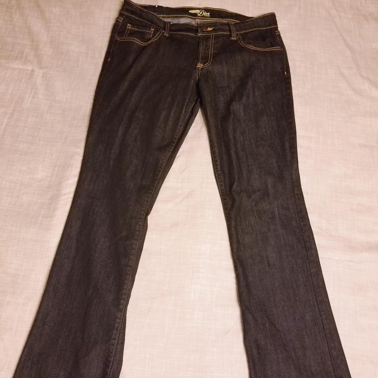 Hipster dark denim pant. Size 12 long. - Depop