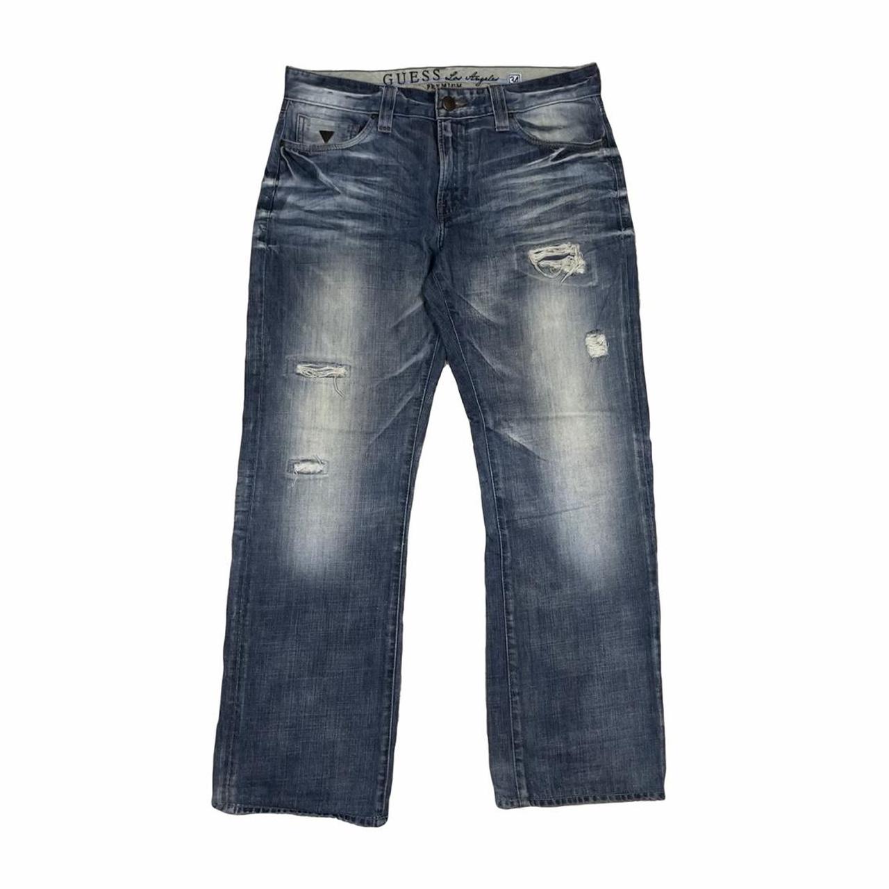 Guess Men's Navy Jeans Depop