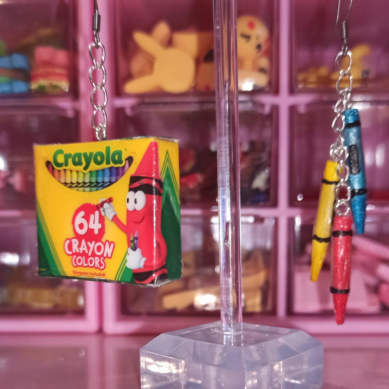 Crayola crayon earrings crayons kawaii handmade Depop