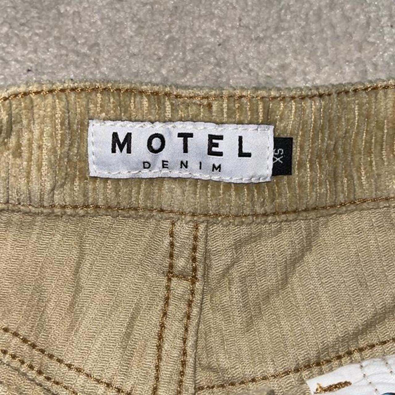 MOTEL parallel wide leg jeans in cord sand loose... Depop