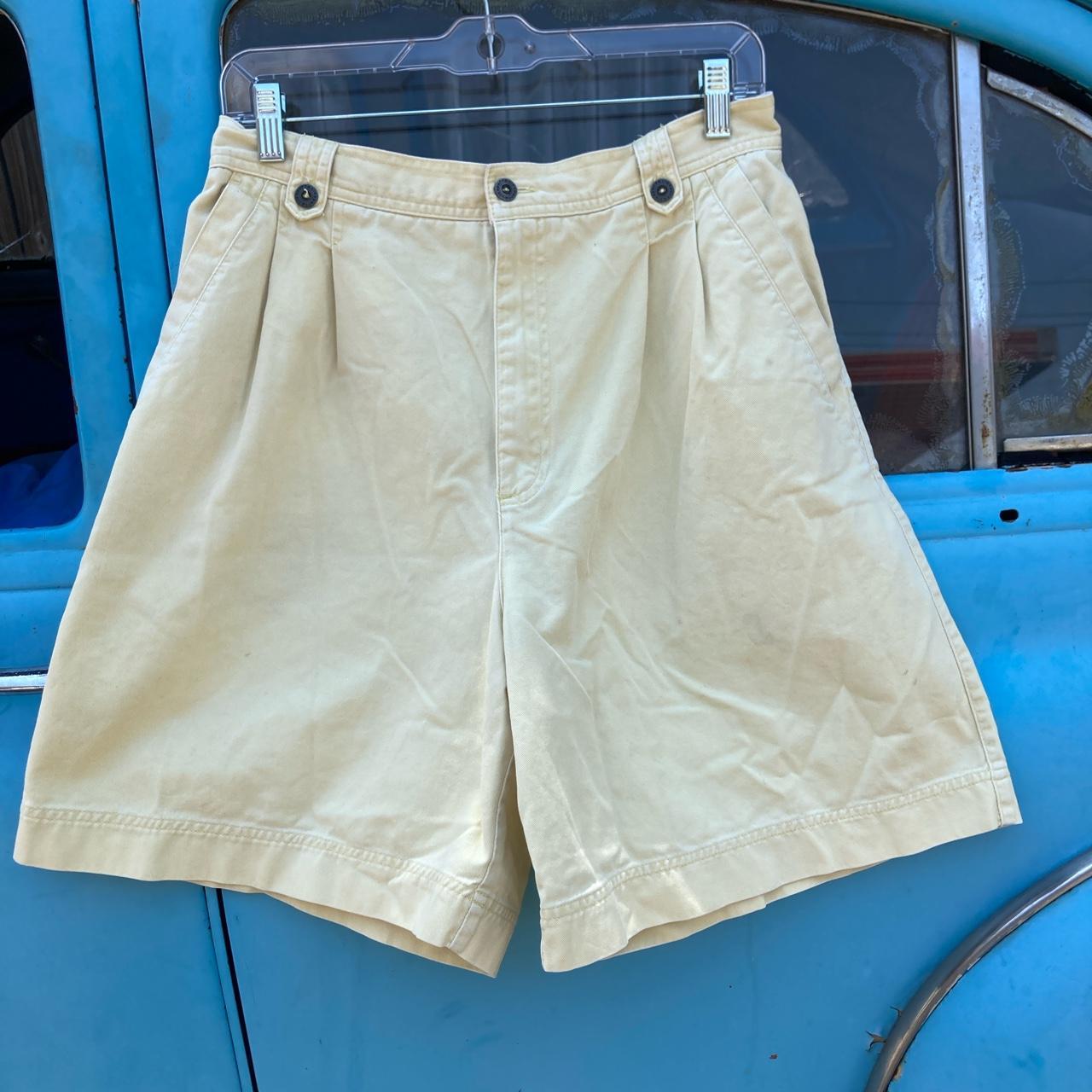 Lizsport vintage high waist yellow shorts size 14 in... - Depop