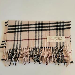 100% Cashmere Rong Jia Plaid Check Print Tassel Wrap... - Depop