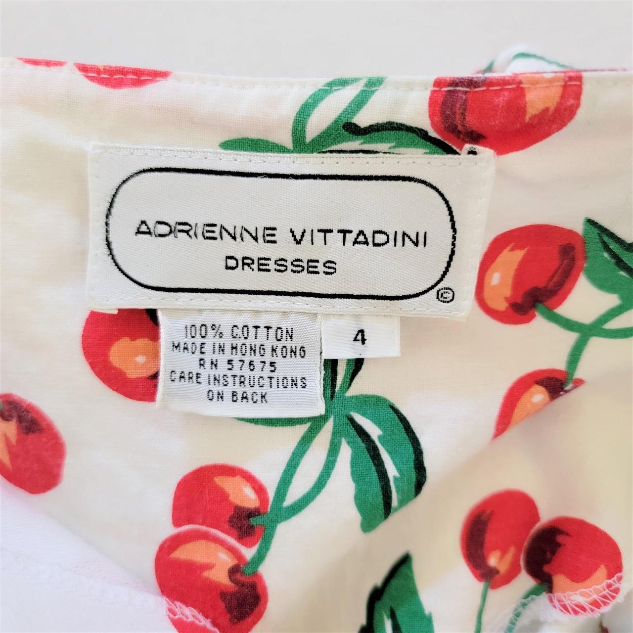 Vintage Adrienne Vittadini 80s Cherry Print Button - Depop