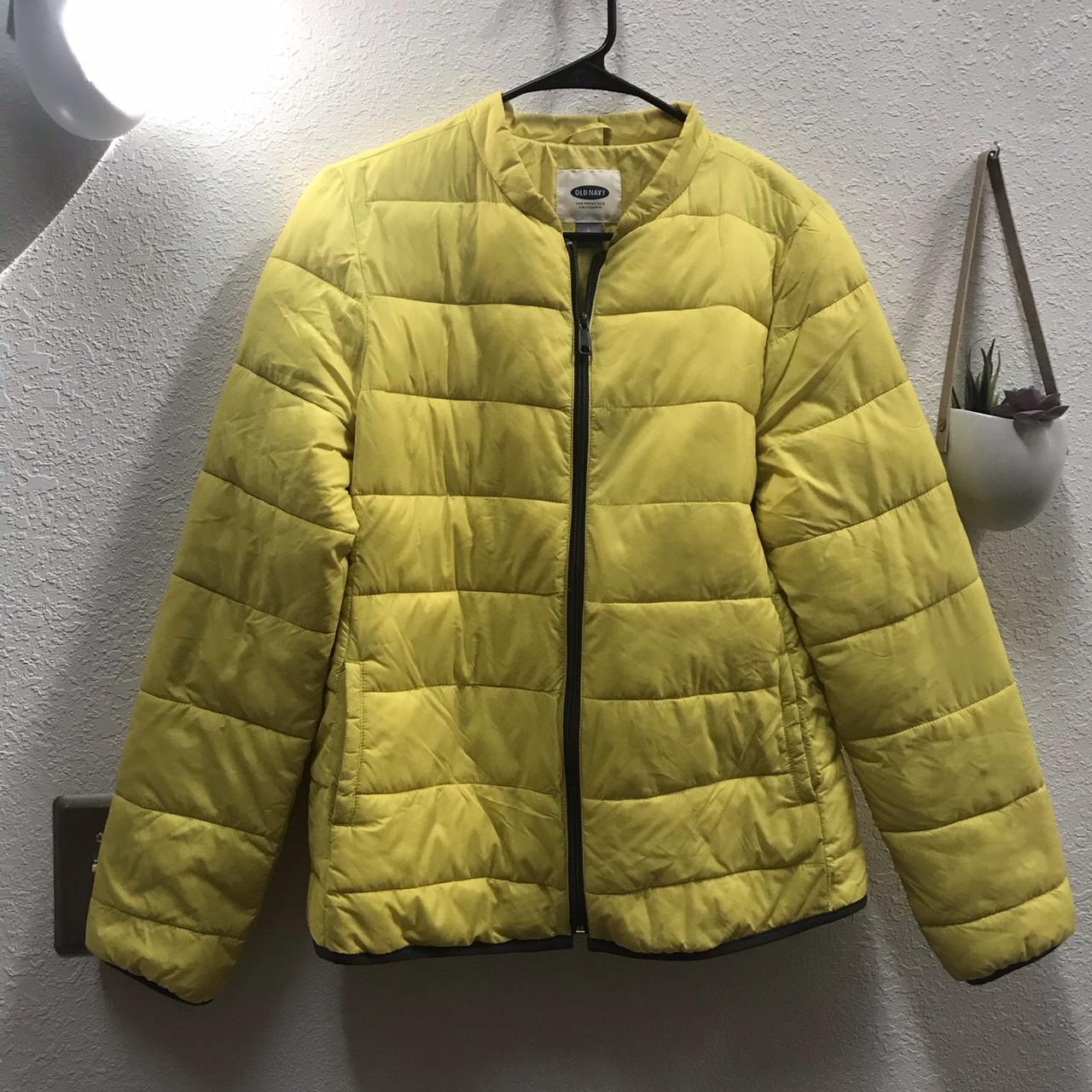 Old Navy Women's Yellow Jacket Depop