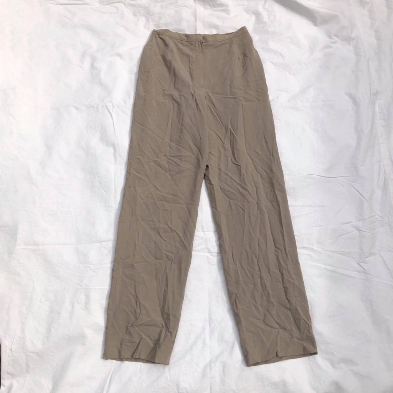 Beige EMANUEL Straight Leg Work Pants Emanuel... - Depop