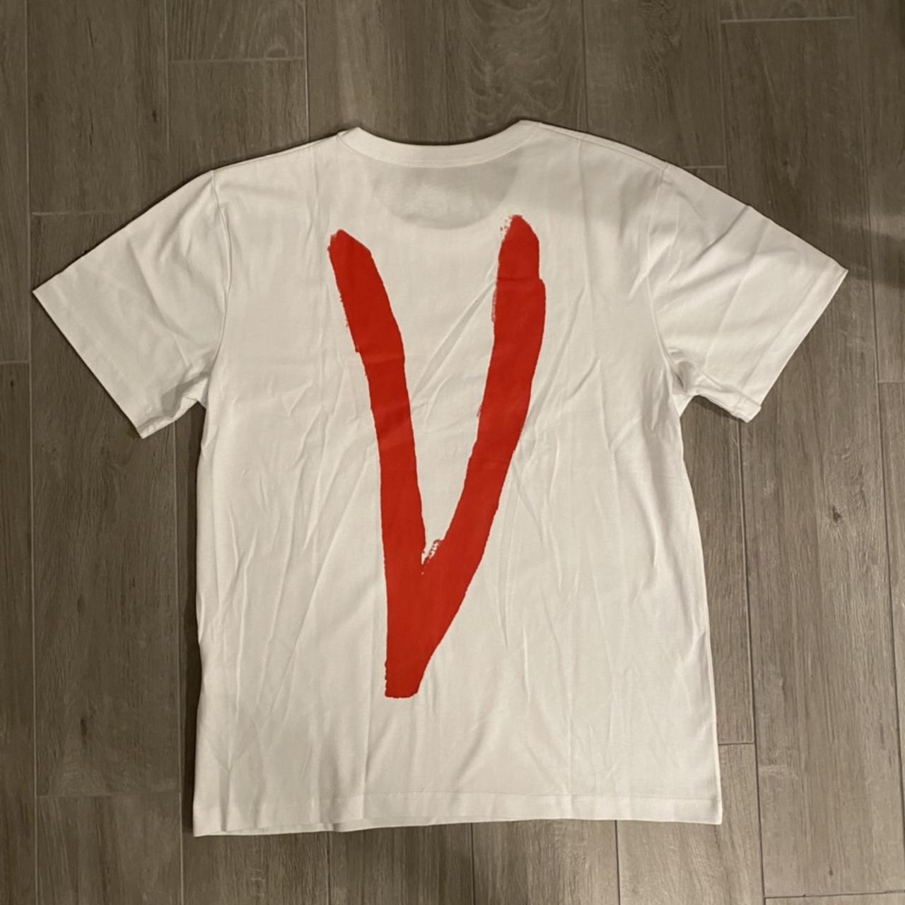 Vlone love size medium with large red v and text... - Depop