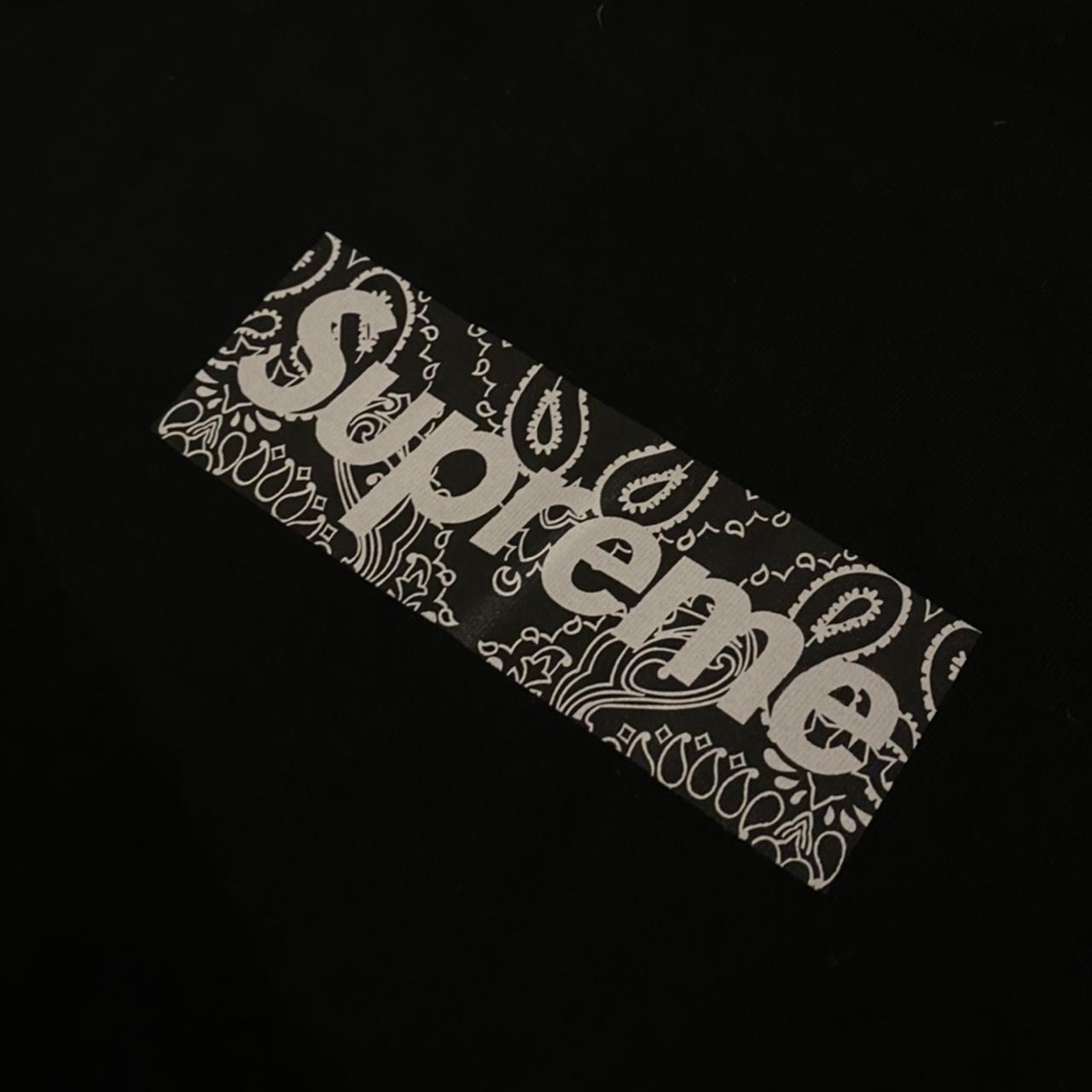HOT T Shirt Supreme Black Bandana Box Logo Supreme Bandana
