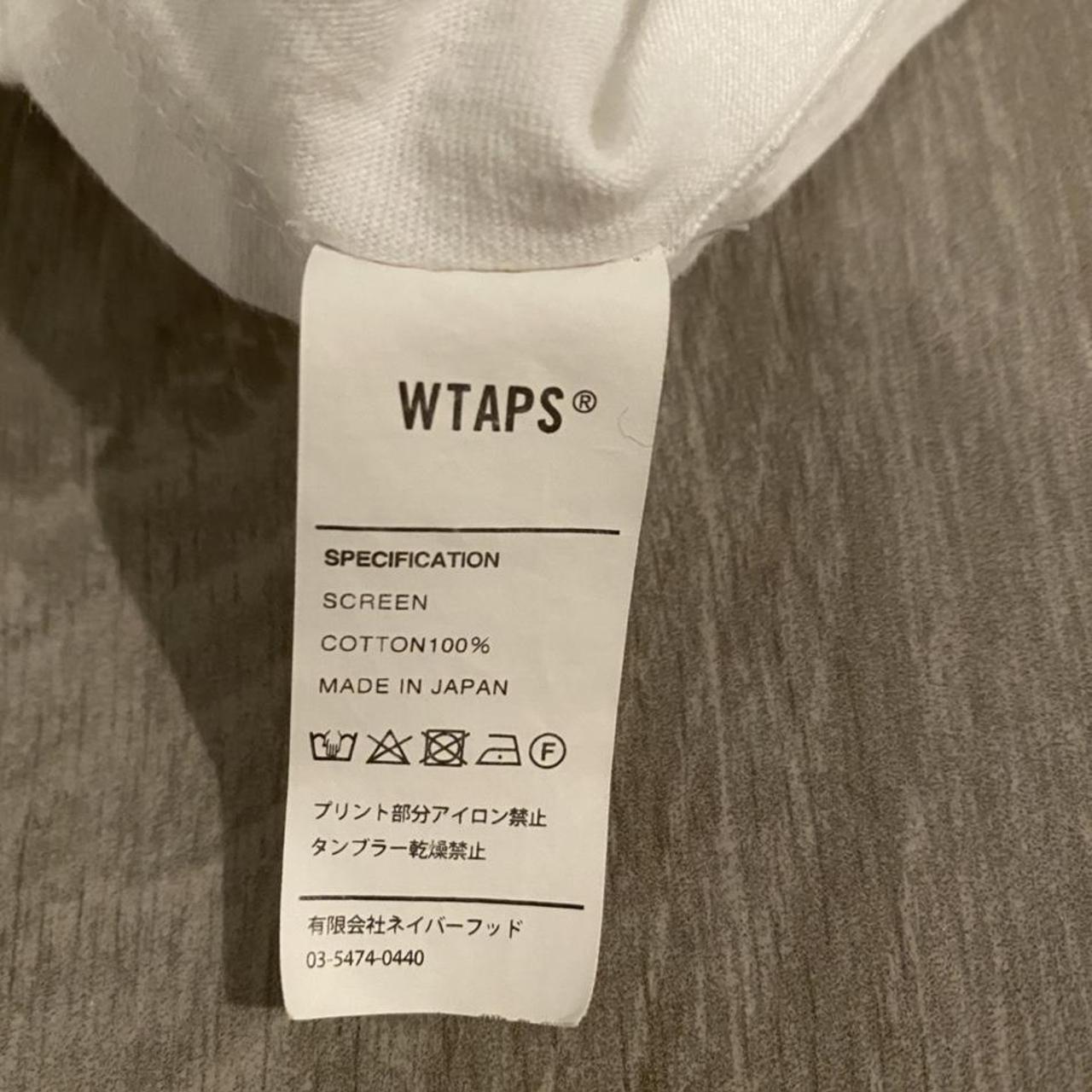 Wtaps white tee with black industrial text size x 03