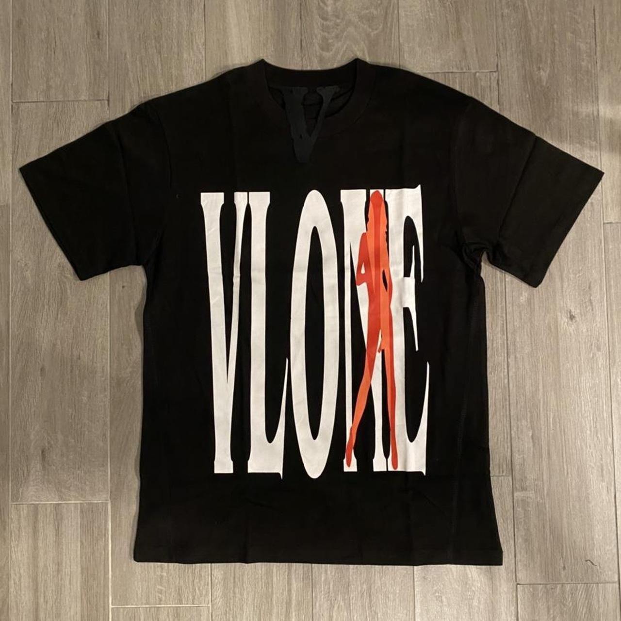 Vlone skull shocker tee medium orange v electric | Depop