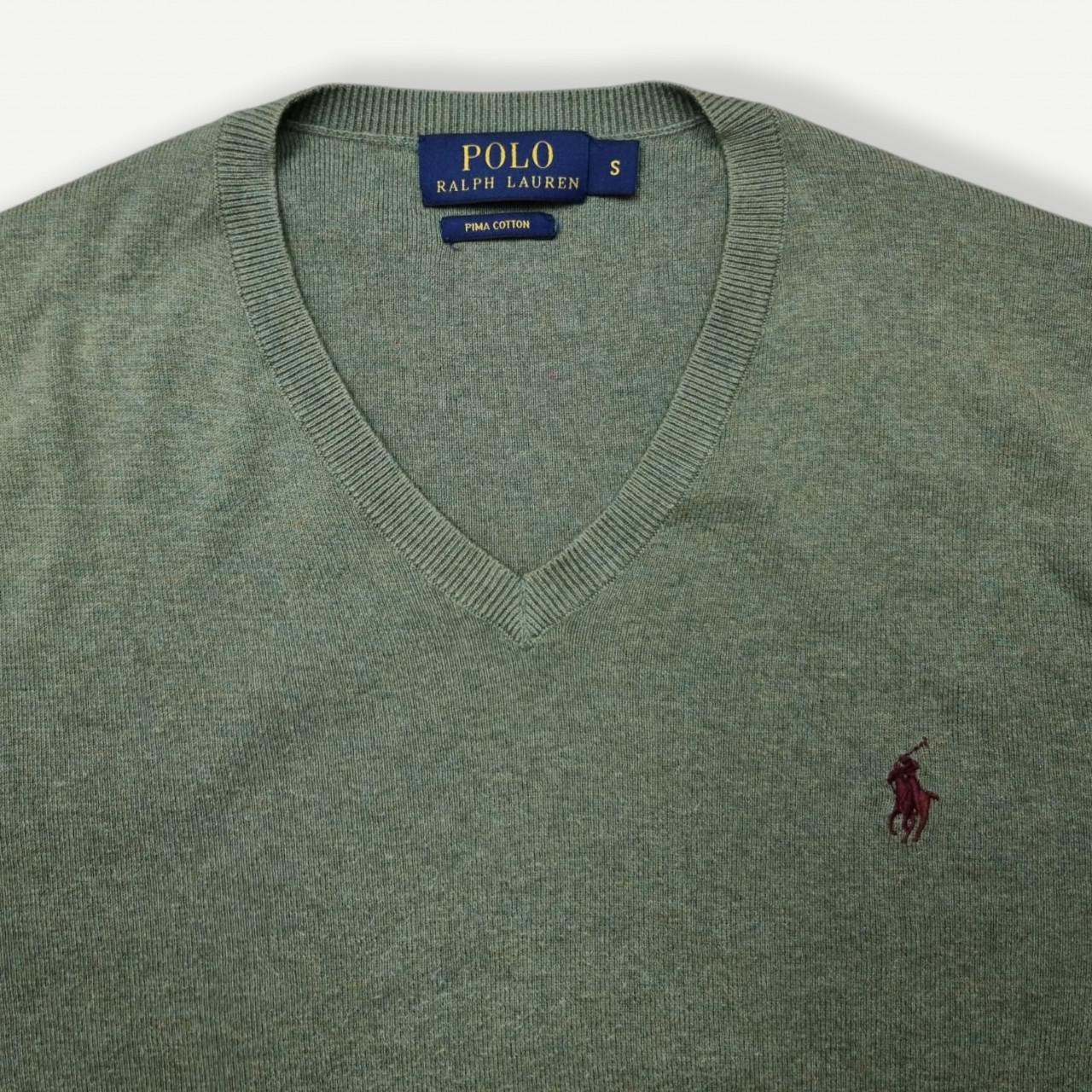 Vintage Ralph Lauren Polo Jumper Sage Green Knitted... - Depop