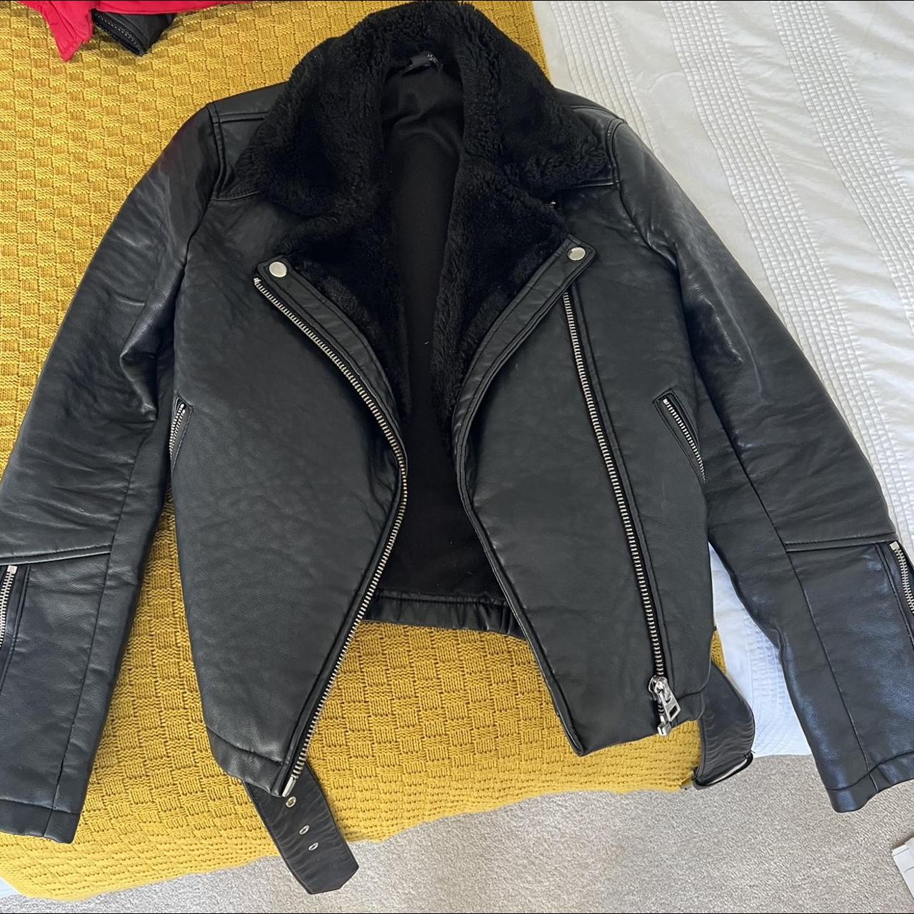 leather jacket in a size 10. Has been worn... Depop