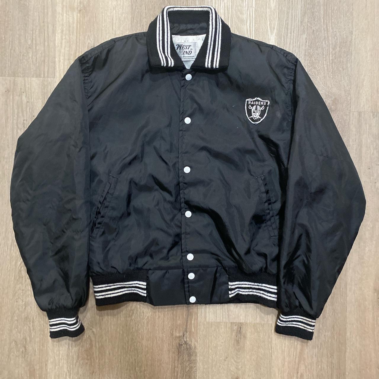 Vintage NFL Oakland Raiders Jacket w Arm and Back - Depop