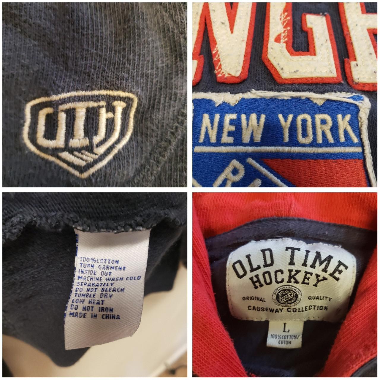 Old Time Hockey NY Rangers Thermal Pullover Hoodie - Depop