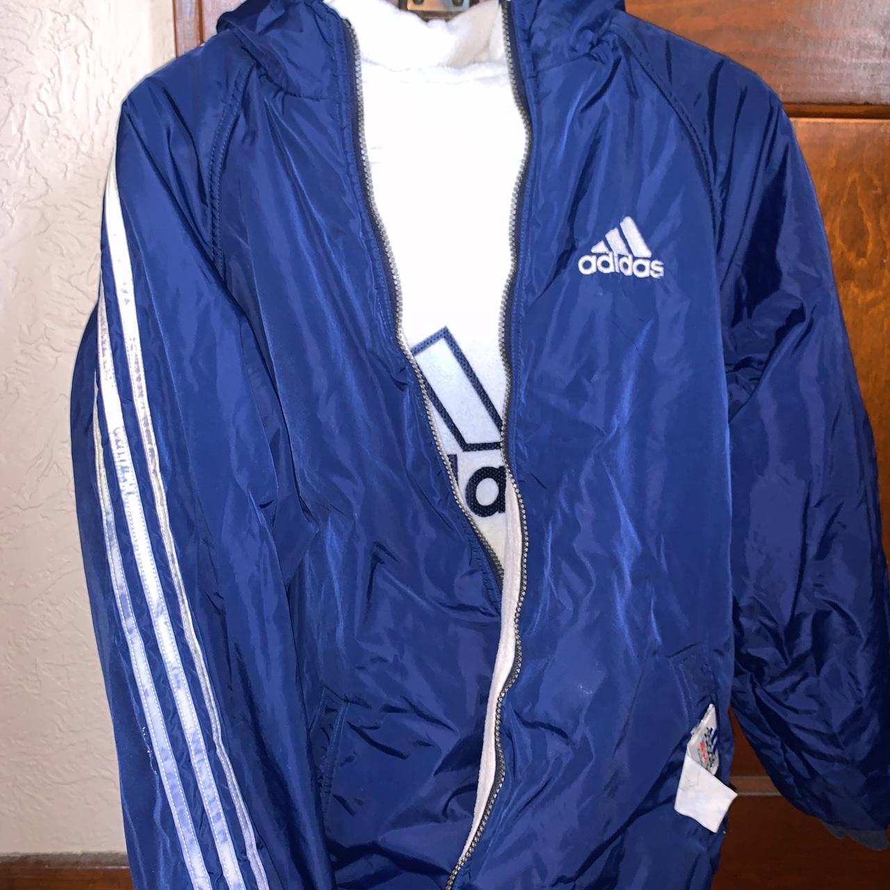 Mid/Late 90s reversible Adidas Jacket Noticable... - Depop