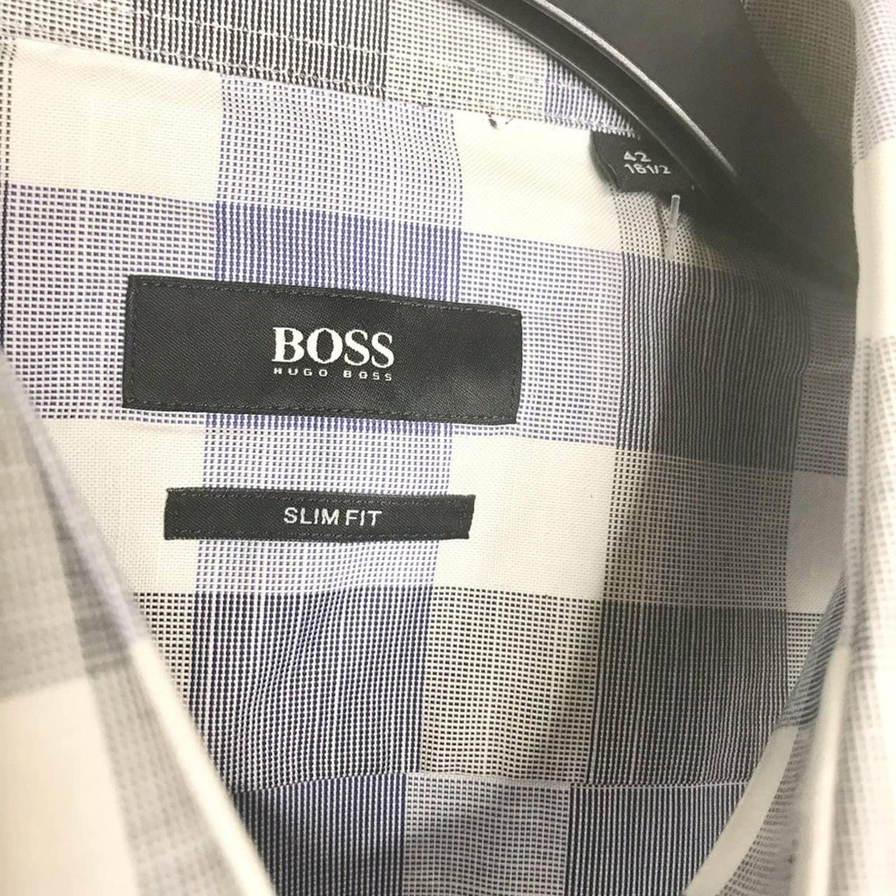 Hugo Boss Men's Blue and White Shirt (2)