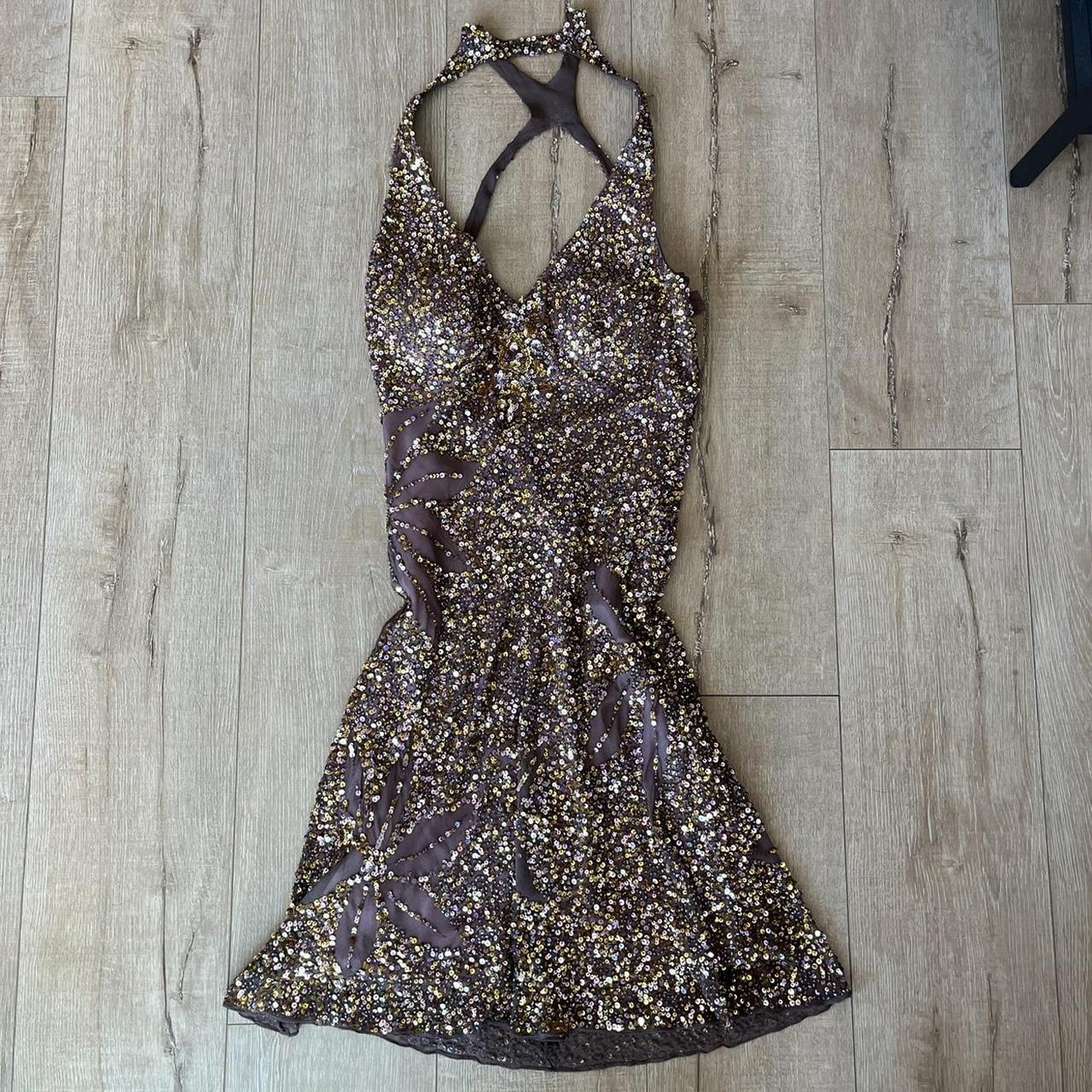 Adrianna Papell 100% silk beaded fairy core dress 🤩... - Depop