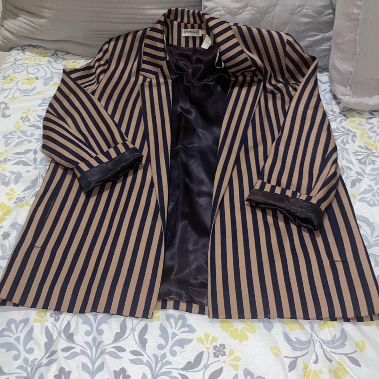 Vintage Cacharel striped Blazer, Size 36... - Depop