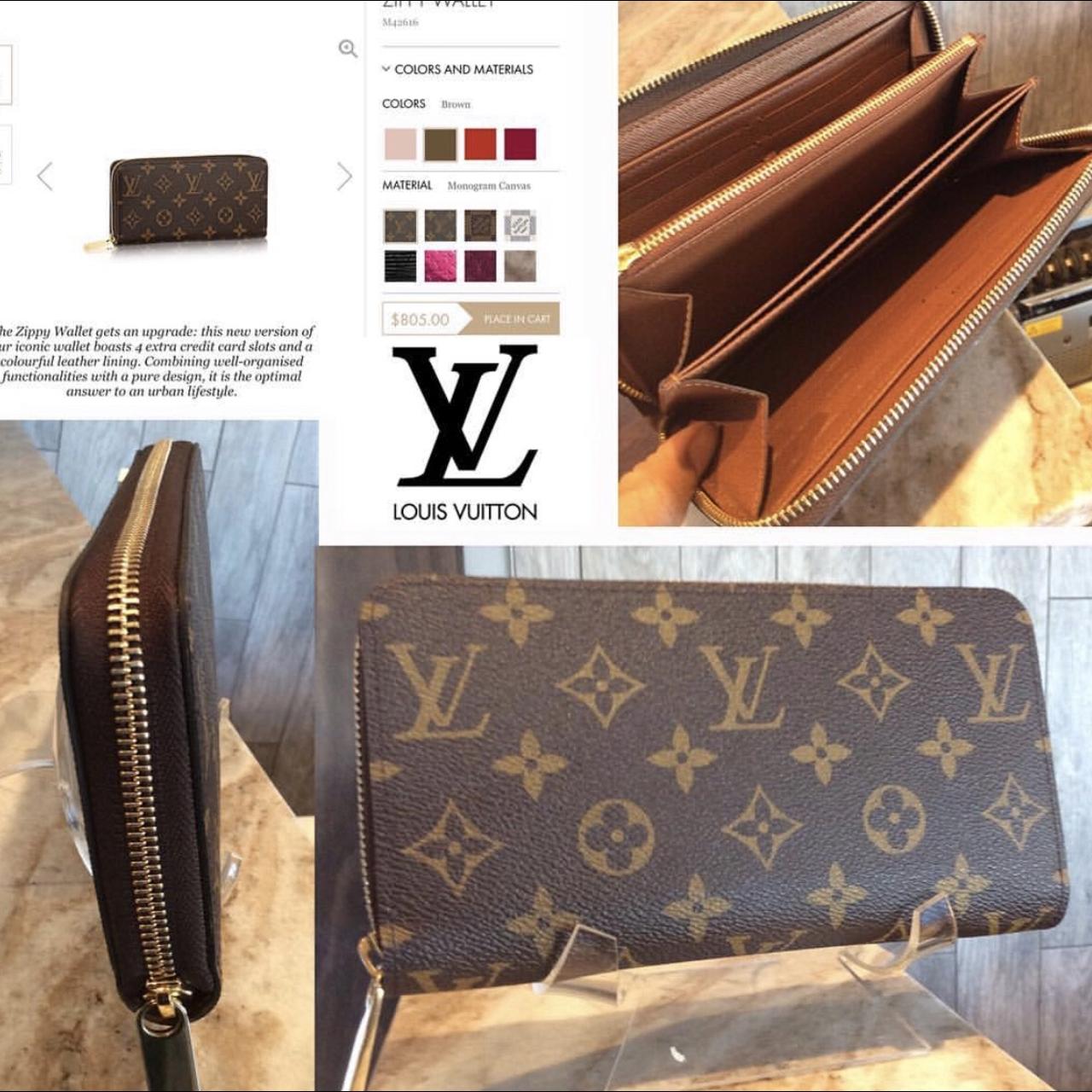 Louis Vuitton Card Holder Wallet Monogram in Fuchsia - Depop