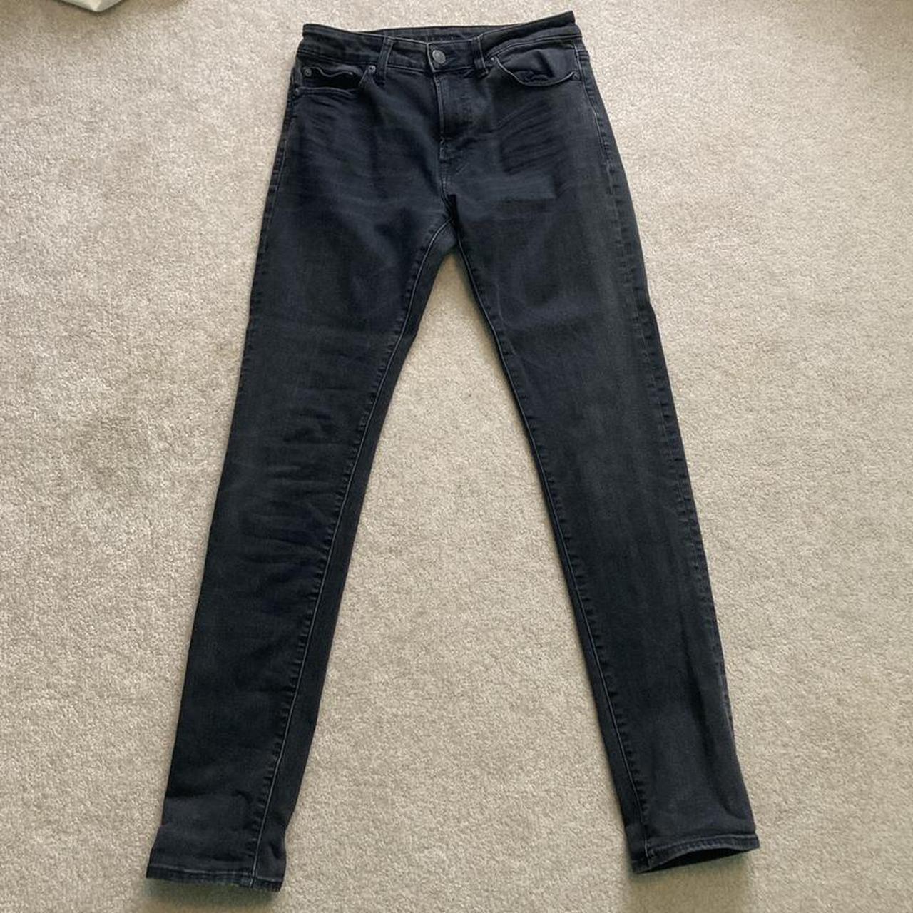 Black American Eagle jeans Tagged 30x34 Slim fit... - Depop