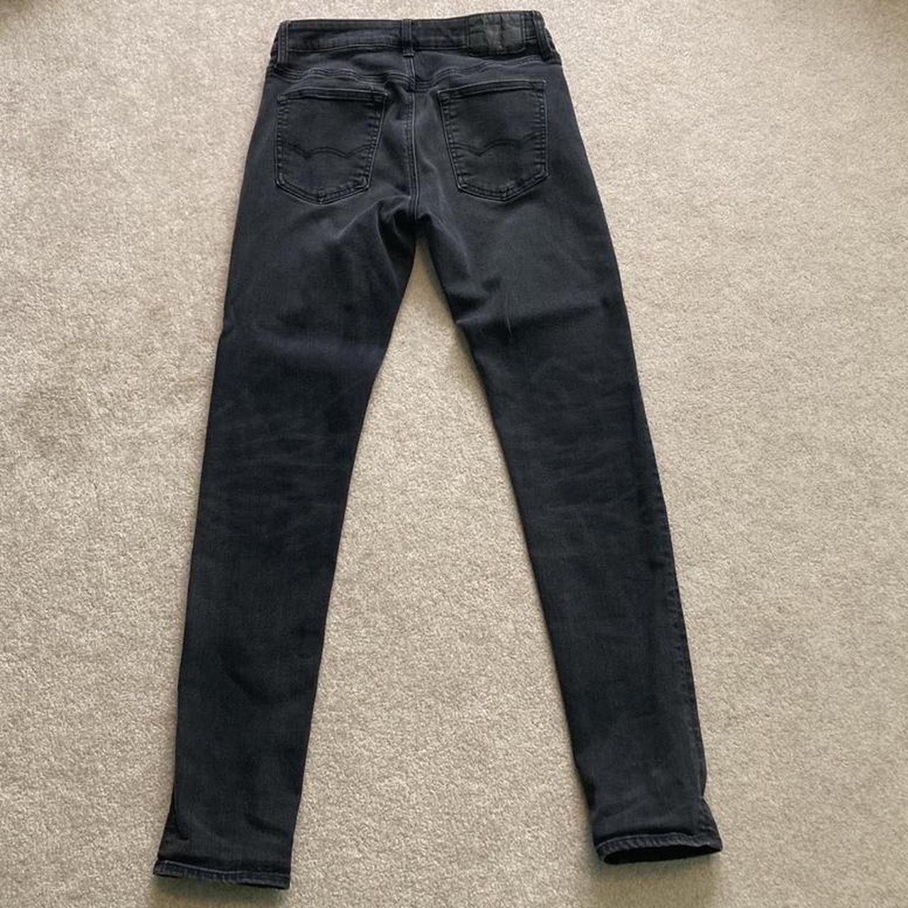 Black American Eagle jeans Tagged 30x34 Slim fit... - Depop