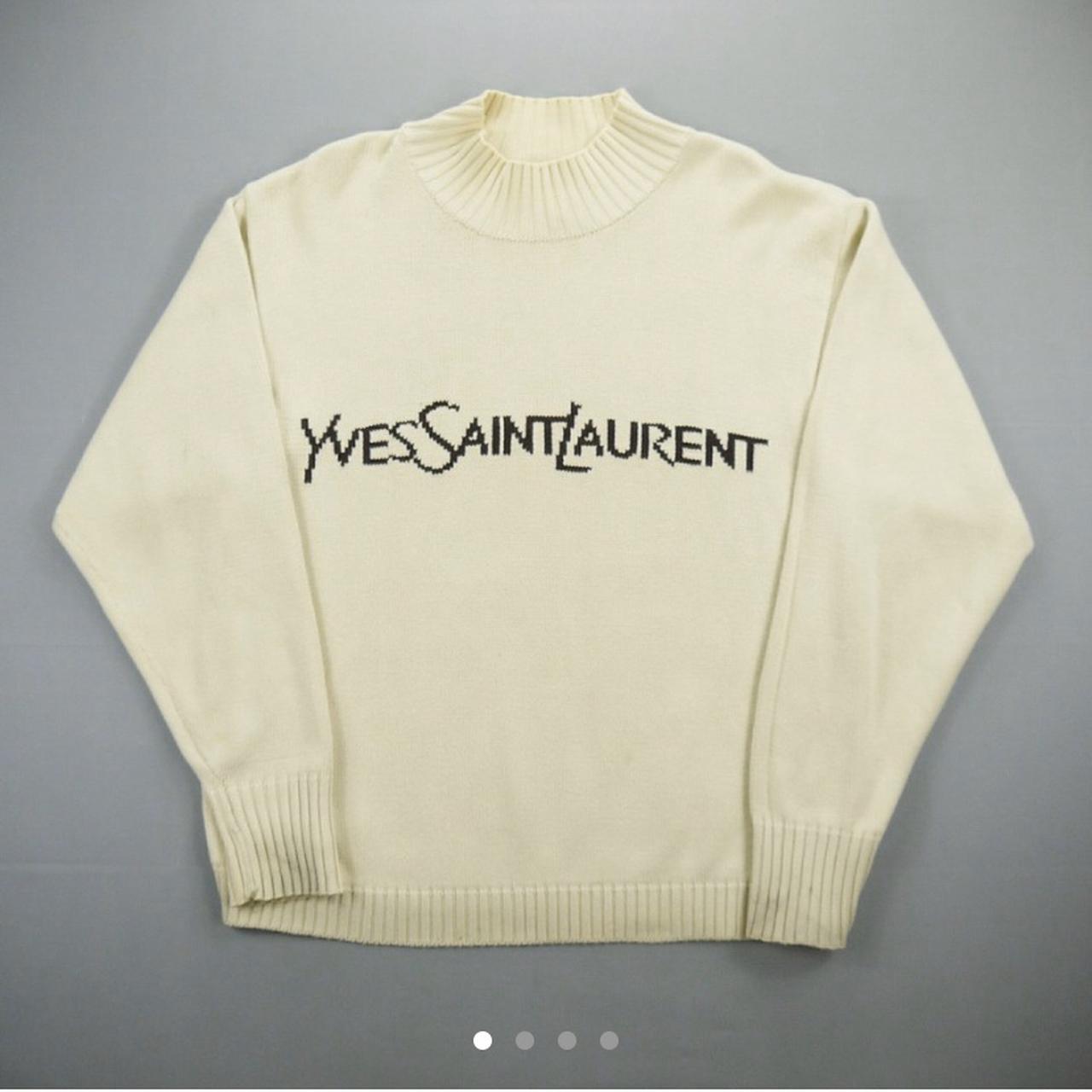 Crew Neck Ysl Sweater Vintage Ysl Jumper Vintage Top