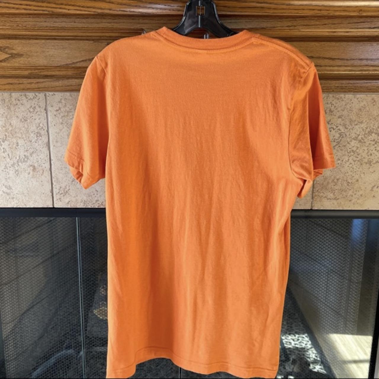 Men's Orange and White T-shirt | Depop